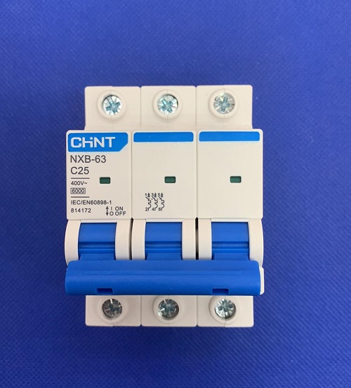 CB tép (MCB) dòng cắt 6KA 3 cực Chint NXB-63 3P C25 6kA